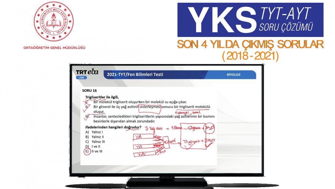 TRT EBA Lise Kanalında Hafta Sonları YKS Hazırlık Kuşağı ile Öğrencilerimize Destek Veriliyor