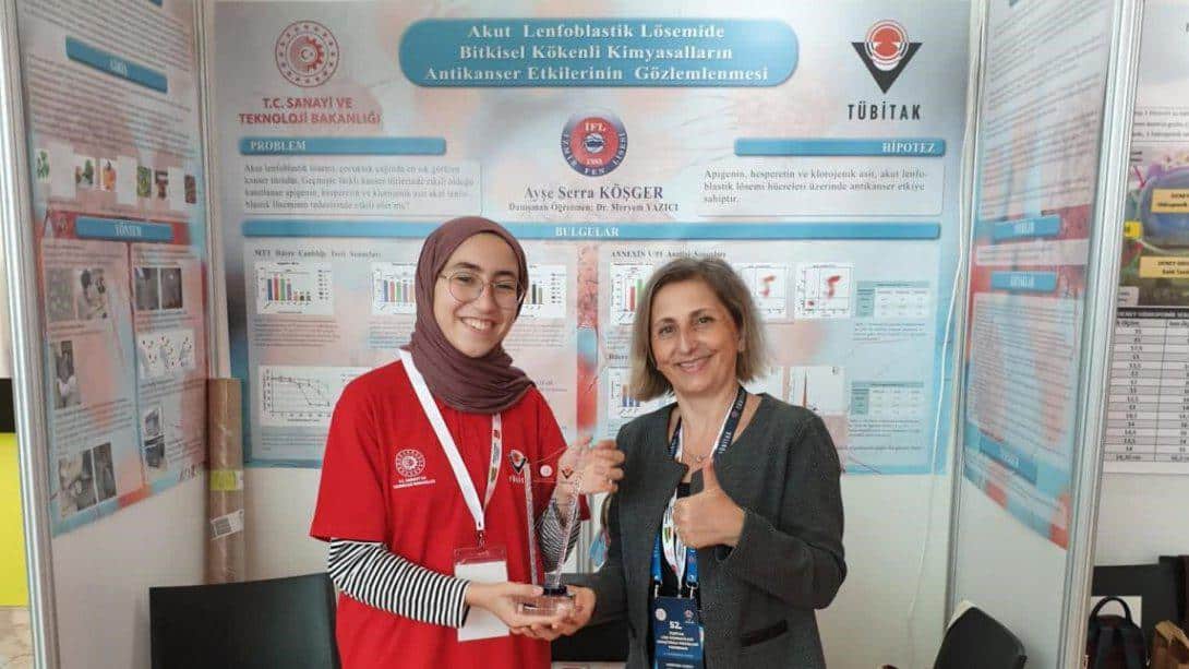 İzmir Fen Lisesi Öğrencisi Ayşe Serra Köşger Uluslararası Fen ve Mühendislik Yarışması'nda Türkiye'yi Temsil Edecek