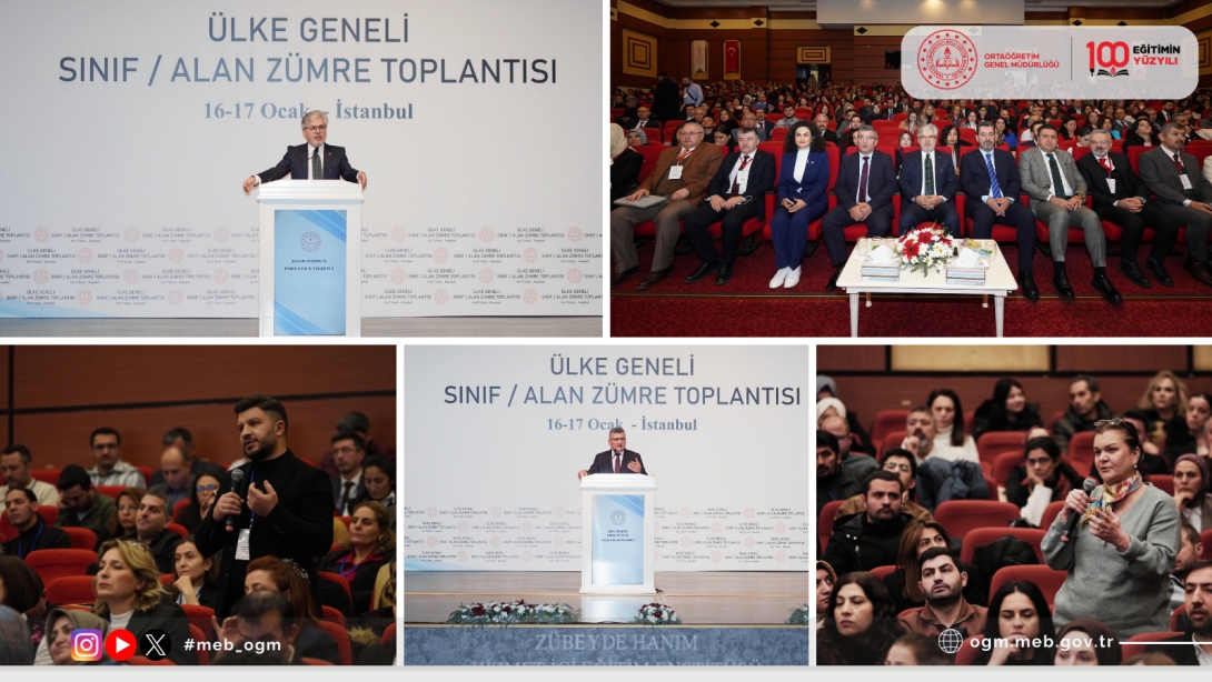 ÜLKE SINIF/ALAN ZÜMRE TOPLANTISI İSTANBUL'DA GERÇEKLEŞTİRİLİYOR